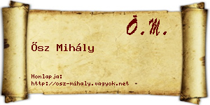 Ősz Mihály névjegykártya