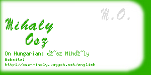 mihaly osz business card